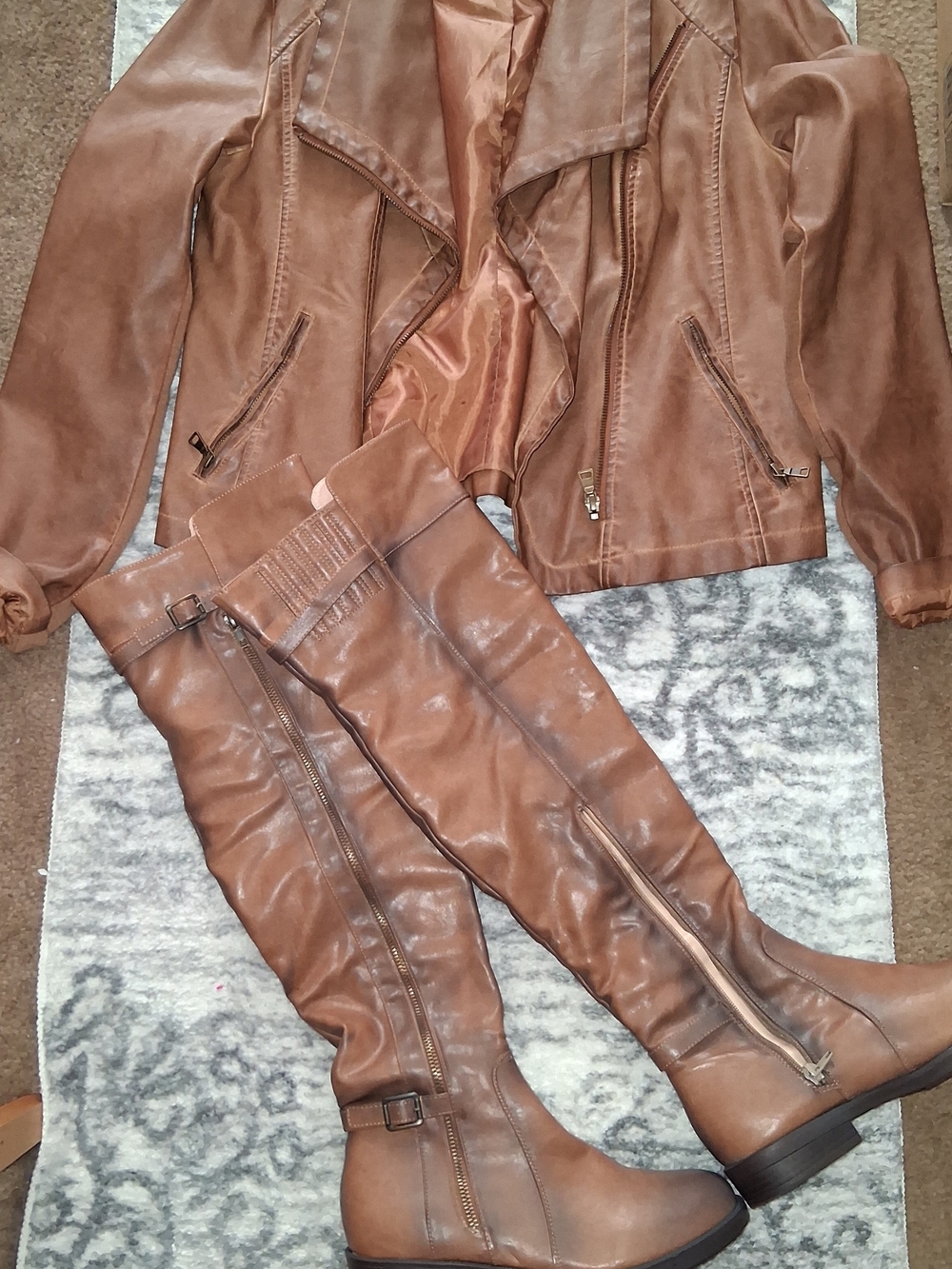 Faux Leather Moto Jacket